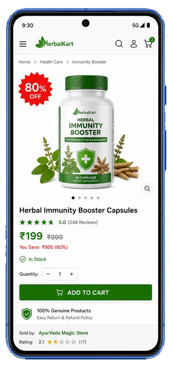 Product label for organic honey with a missing FSSAI logo highlighted.